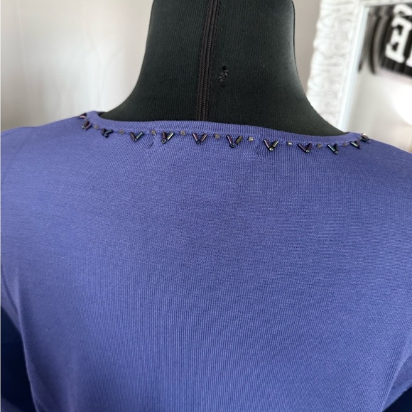 Nancy Bolen • Silk Blend Beaded Knit Blouse - Picture 2 of 8